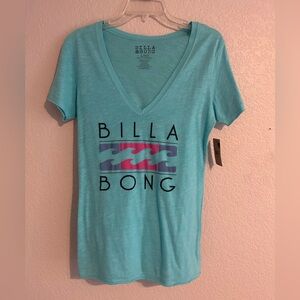 NWT women’s Billabong screen tee v-neck shirt size XL